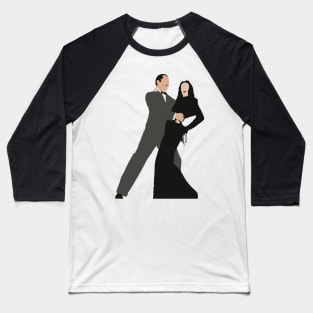 Gomez and Morticia Baseball T-Shirt